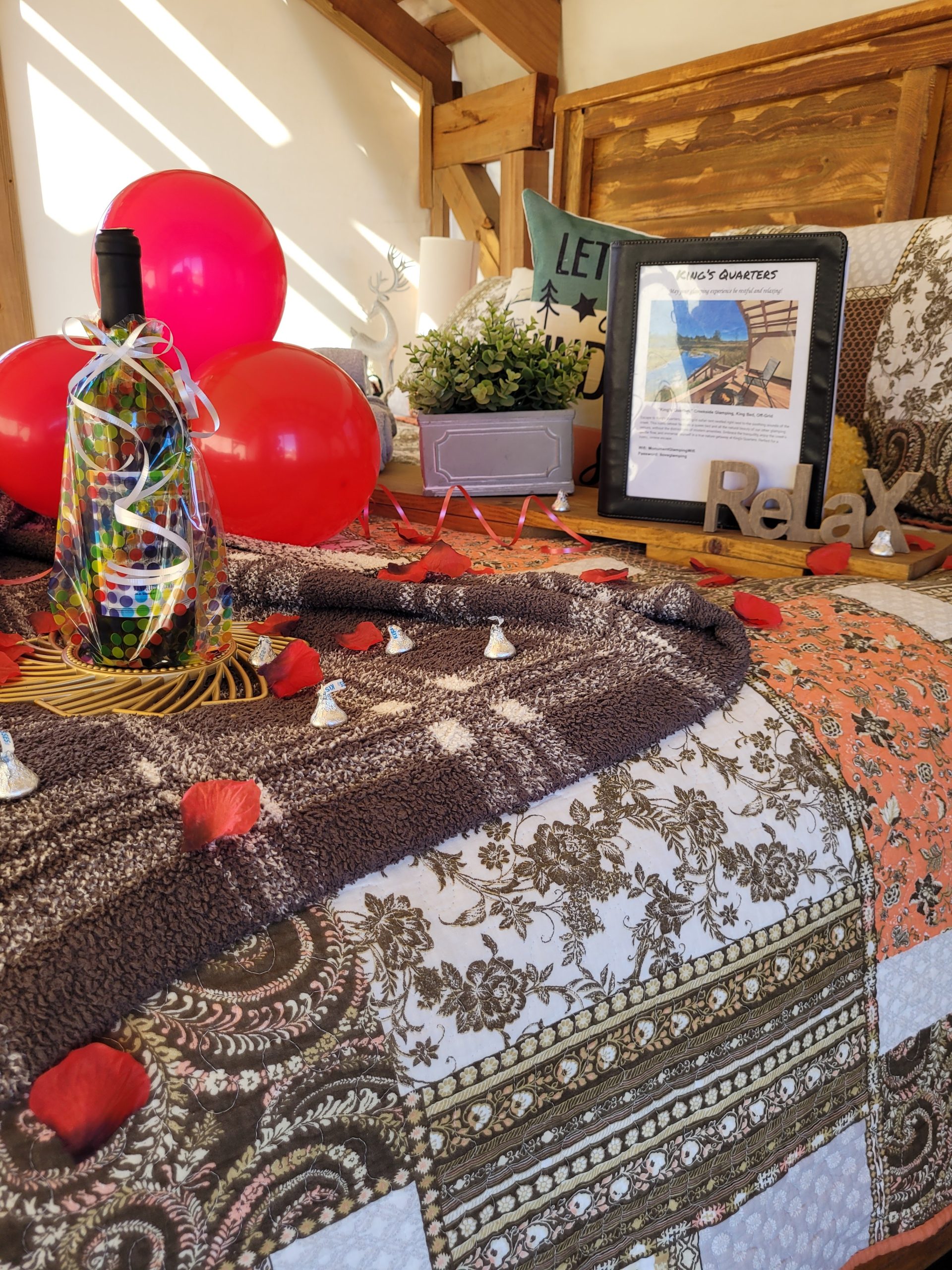 Monument Glamping | Celebration Setups at Monument Glamping — Staged by a Local High Schooler Who Loves the Work