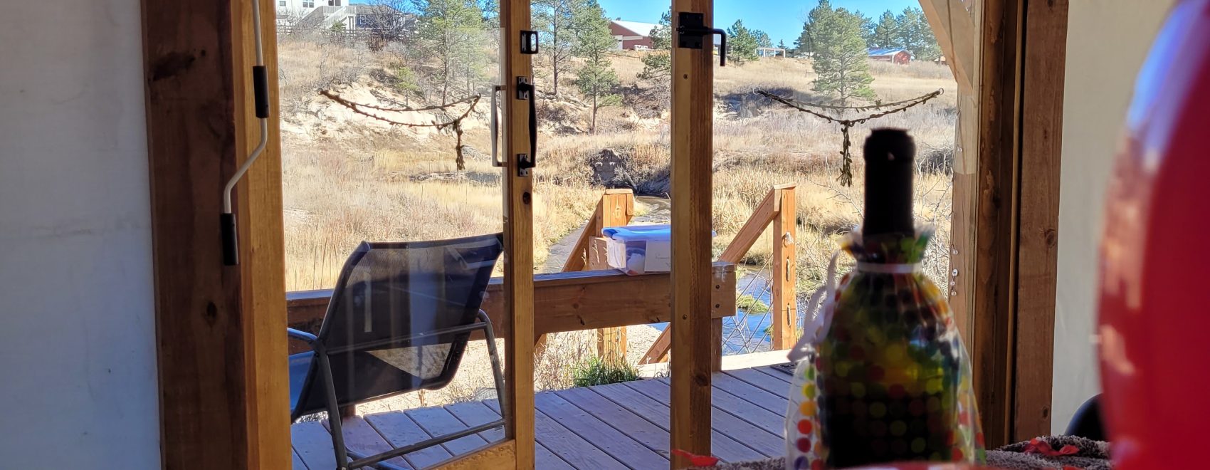 Monument Glamping | Celebration Setups at Monument Glamping — Staged by a Local High Schooler Who Loves the Work