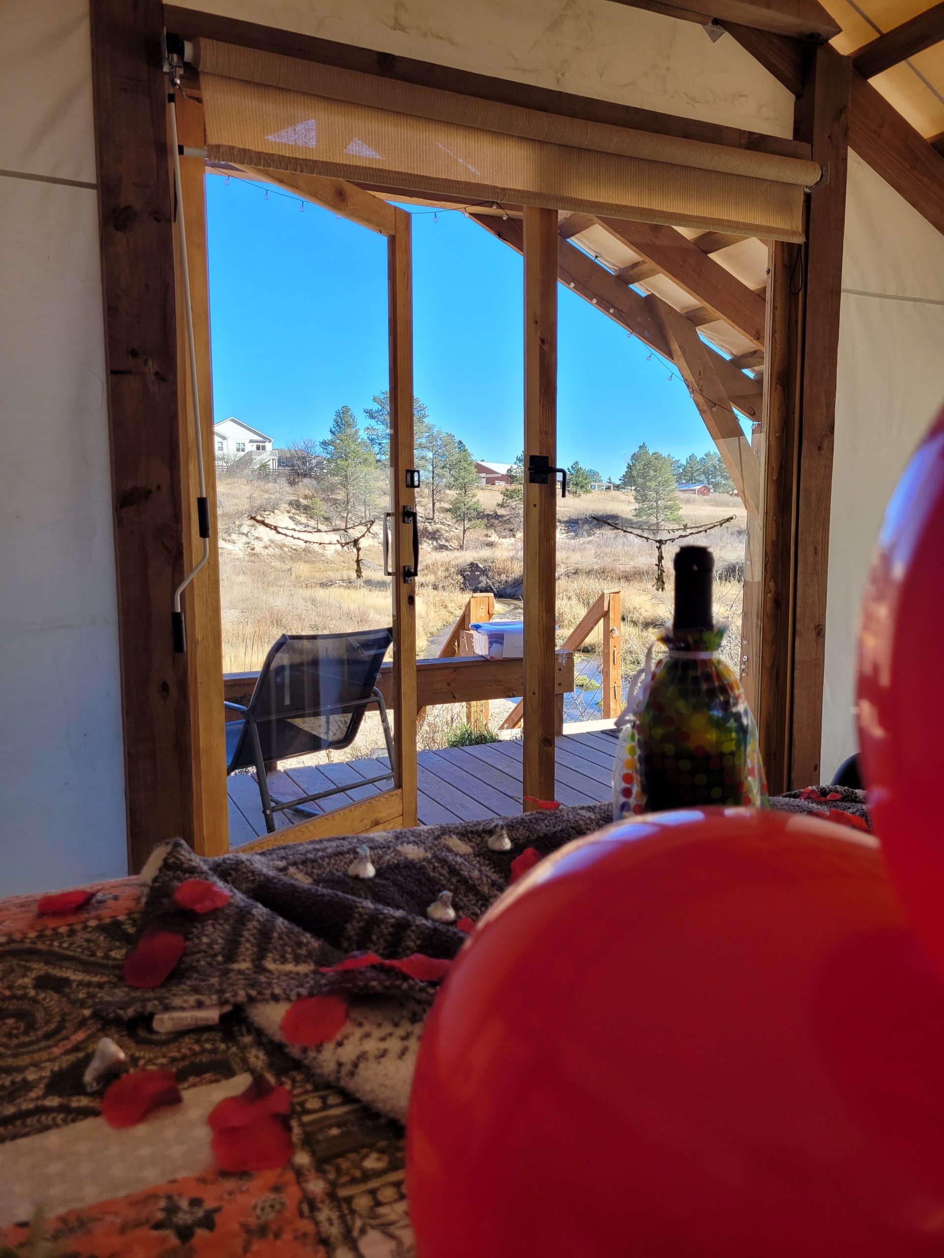 Monument Glamping | Celebration Setups at Monument Glamping — Staged by a Local High Schooler Who Loves the Work