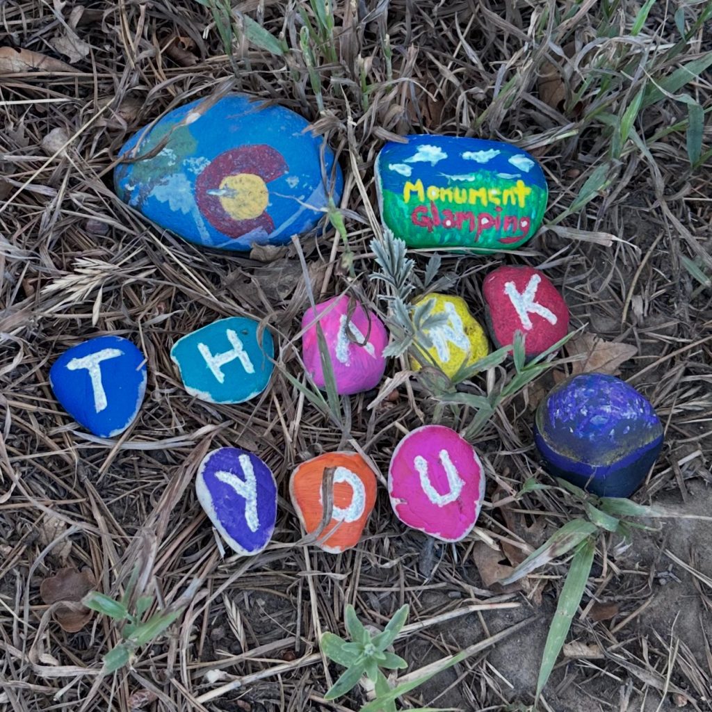 Monument Glamping | The Thank-You Rocks: A Small Gift from a Monument Glamping Guest